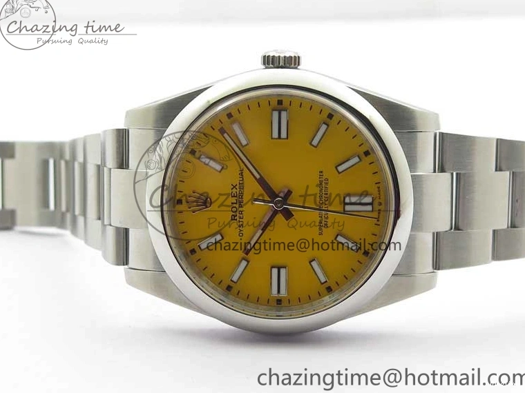 MiroTime 0424 Original Oyster Perpetual 41mm 124300 ROF 1:1 Best Edition 904L Steel Yellow Dial on SS Bracelet A 2667